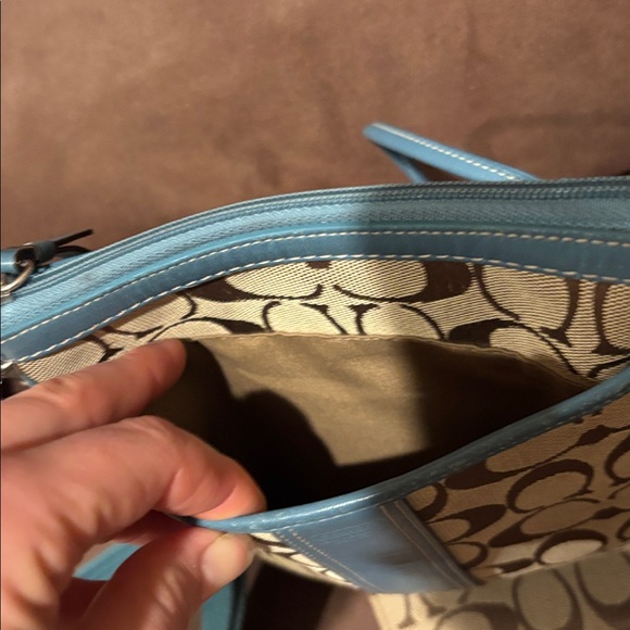 Coach crossbody Blue and Tan Women Bag Set - Picture 8 of 12
